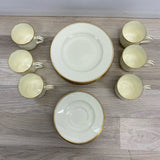 Nittoroyal Ivory-Gold Bone China Tea Set