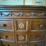 Walter of Wabash Brown Wood 5 Drawer Chest of Drawers