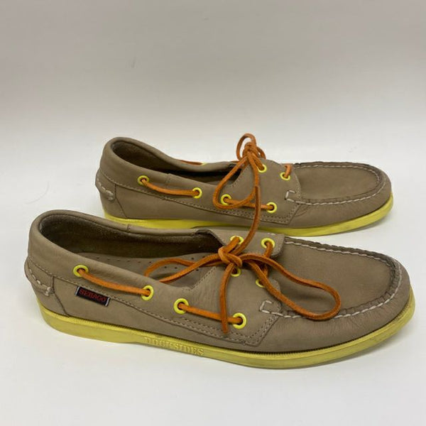 Sebago Size 10 Women's Tan Color Block Boat Shoes