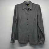 Lafayette 148 Size 8-M Women's Gray Tweed Button Up Shirt
