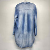 Bella Dahl Size L Women's Blues Distressed Shirt Dress
