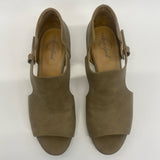 Natural Soul Size 8 Women's Taupe Solid Open Toe Shoes