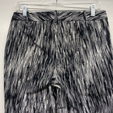 Calvin Klein Size 4 Women's Black-White Pattern Straight Leg Pants