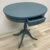 Handpainted Teal Wood Table