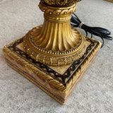 Table Top Gold-Multi Porcelain Lamp