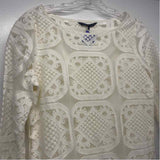 Felicity & Coco Size S Women's Offwhite Solid Long Sleeve Dress