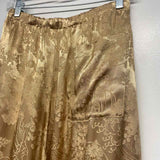 Rich Radi Qs Size 3XL- 16 Women's Gold Embossed Pull On Pants