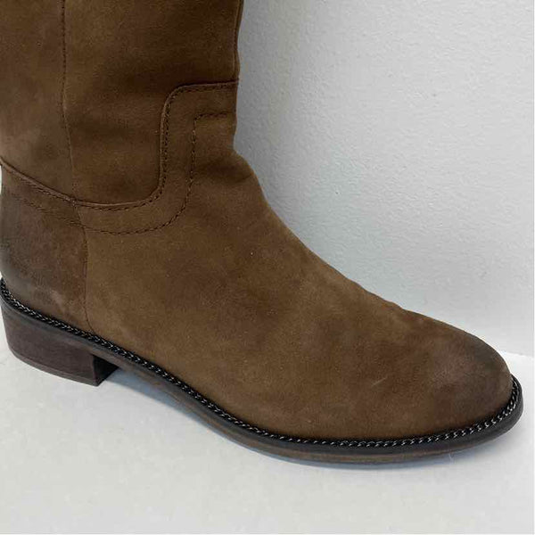 Franco Sarto Size 9 Women's Brown Solid Riding Boots