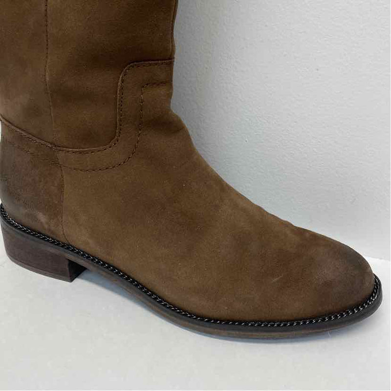 Franco Sarto Size 9 Women's Brown Solid Riding Boots