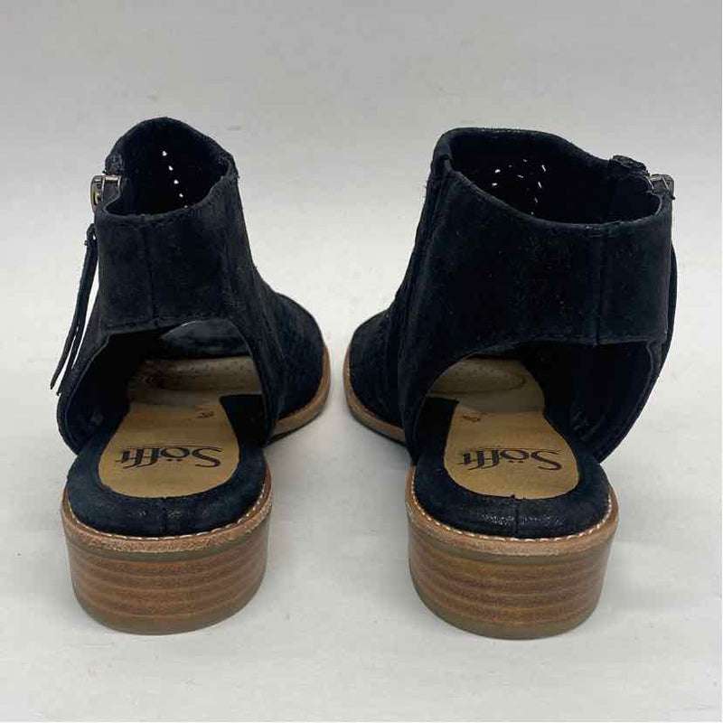 Sofft Size 8 Women's Black Cut Out Open Toe Booties