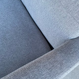 Gray Fabric Tweed Mid Century Modern Accent Chair