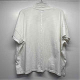 Mersea Size OS-XL Women's White Solid T-Shirt Short Sleeve Top
