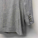 Antonio Melani Women's Size 16-XXL Blue-White Stripe Double Breasted Jacket