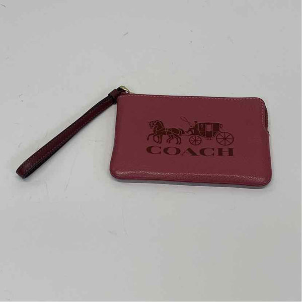 Coach Pink Leather Signature Wristlet