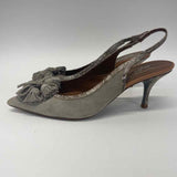 Donald J Pliner Size 8 Women's Taupe Tassels Slingback Heels