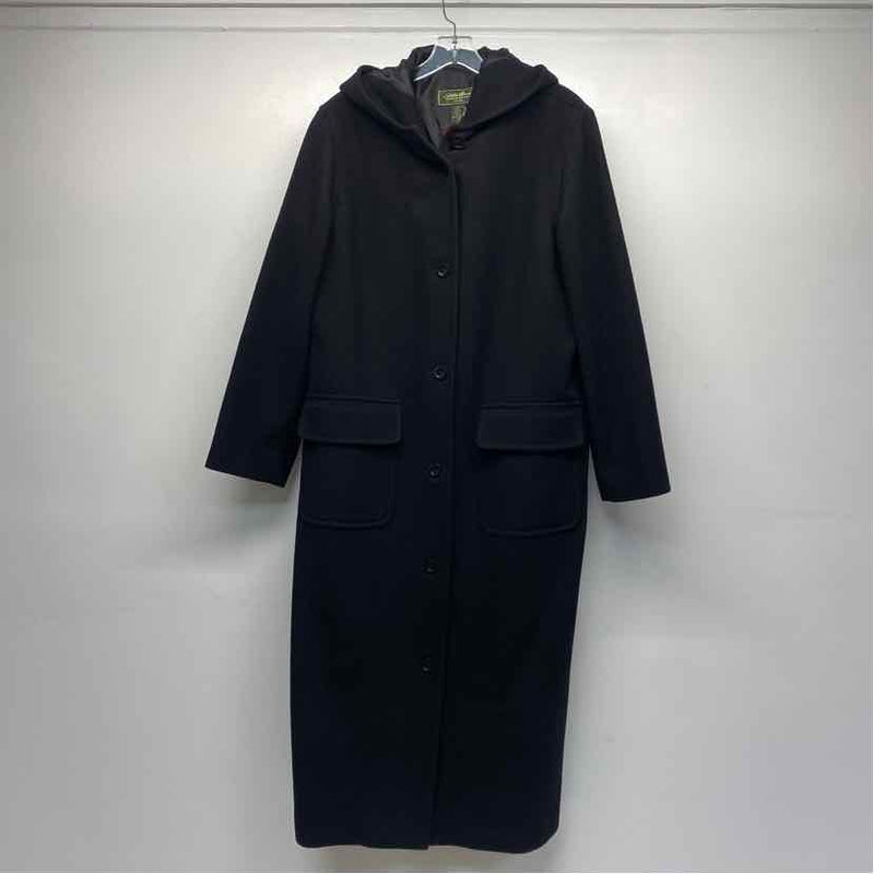 Eddie Bauer Women's Size L Black Solid Maxi Coat