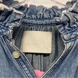 Citizens of Humanity Size S Women's Light Blue Washed Mock Neck Blouse