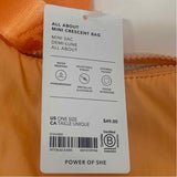 Athleta Orange Nylon Solid Crossbody Handbag