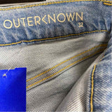 Outerknown Size 32-14 Women's Light Blue Flare Hem Jeans