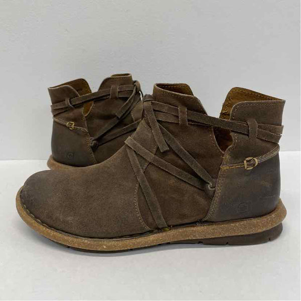 Born Size 8.5 Women's Brown Distressed Ankle Boots