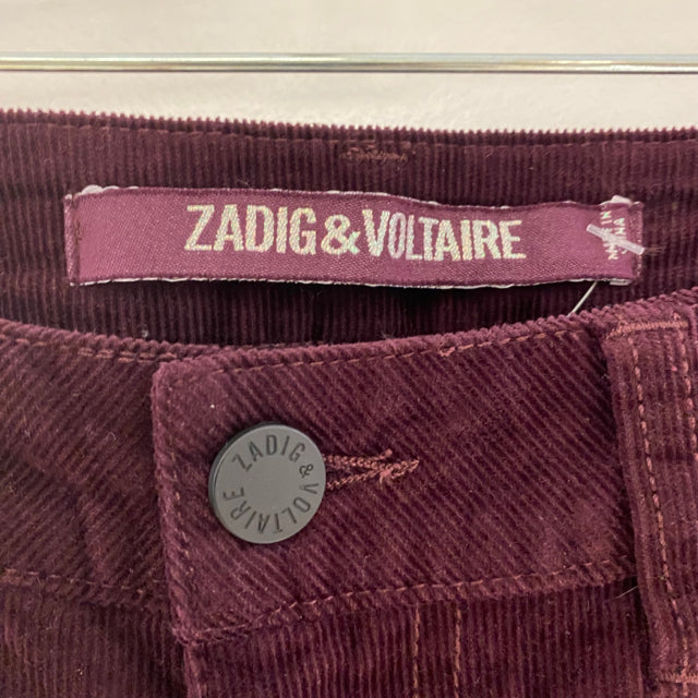 Zadig & Voltaire Size 0 Women's Purple Solid Jeans