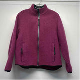 Woolrich Women's Size M Purple Solid Zip Mock Neck Jacket