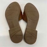 Miz Mooz Size 37-6.5 Women's Brown Solid Slip On Sandals