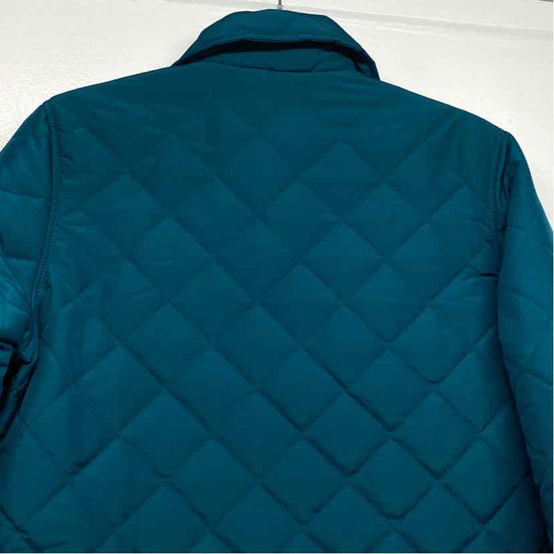 Norm Thompson Women's Size S Teal Solid Button Up Coat