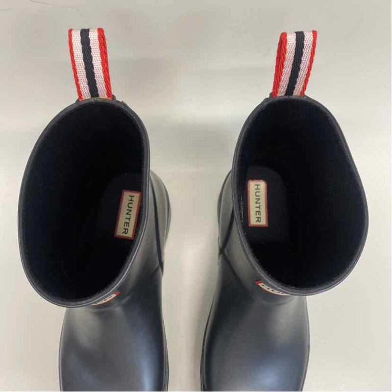 Hunter Size 7 Women's Gray Solid Rain Booties