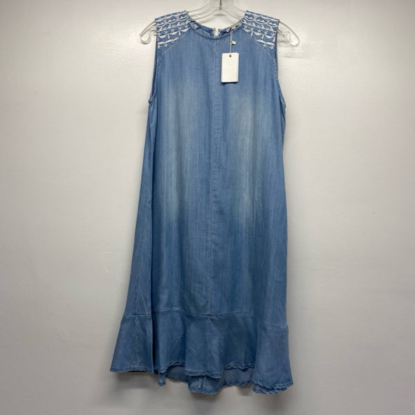 Laju Los Angeles Size S-M Women's Light Blue Washed A Line Dress