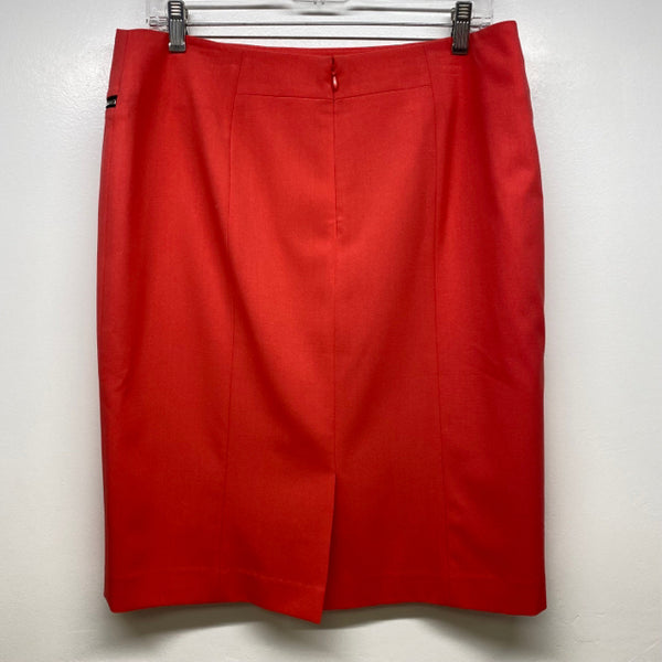 Nine West Women's Size 10 Coral Solid Pencil-Knee Skirt