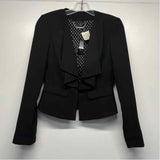 White House Black Market Women's Size 0-XS Black Solid Single Button Jacket