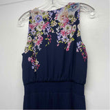 White House Black Market Size 6-S Women's Navy-Multicolor Floral Dress
