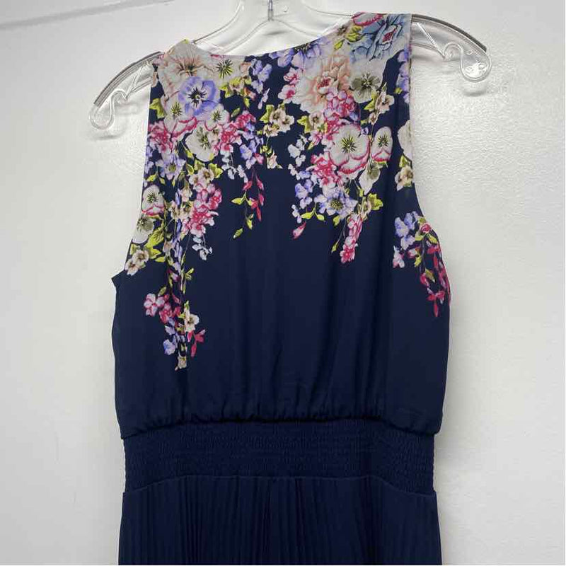 White House Black Market Size 6-S Women's Navy-Multicolor Floral Dress