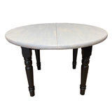 Gray-Black Wood Round Dining Room Table