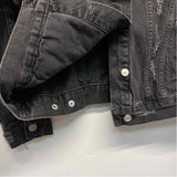 Topshop Women's Size 6-S Black Distressed Button Up Jacket