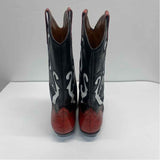 Nine West Size 6.5 Women's Black-Red Animal Print Western Boots