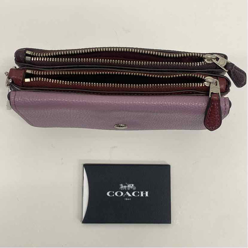 Coach Lilac- Burgundy Leather Wallet