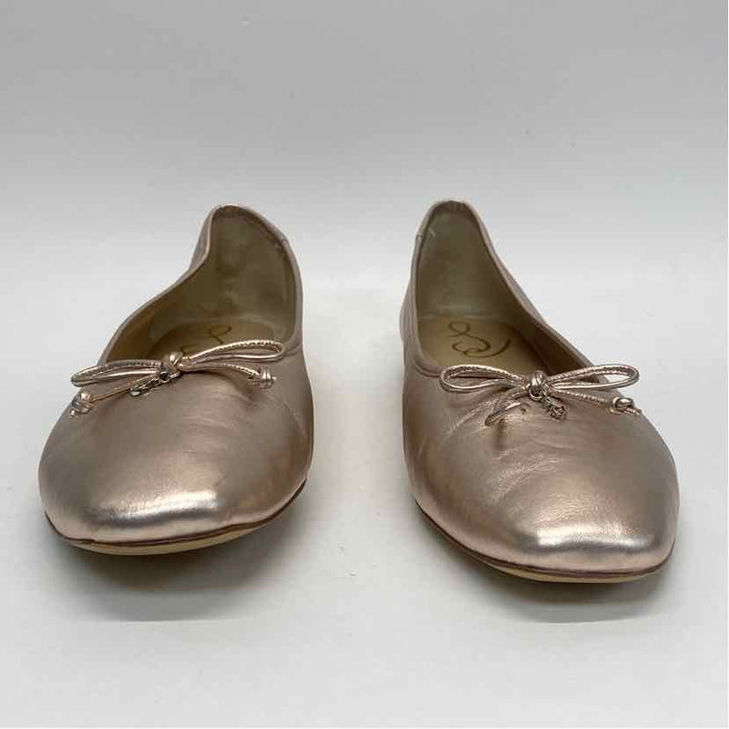 Sam Edelman Size 10.5 Women's Rose Gold Shimmer Ballet Flats Shoes
