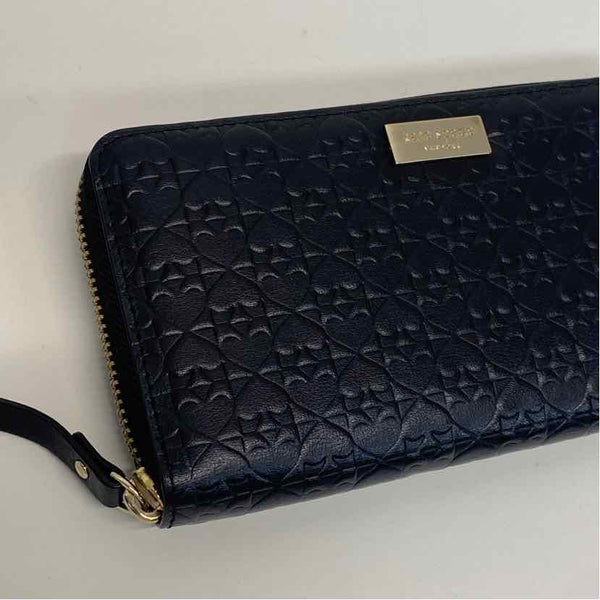 Kate Spade Black Leather Signature Zip Around Wallet