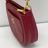 Joy Red Pebbled Leather Crossbody Handbag