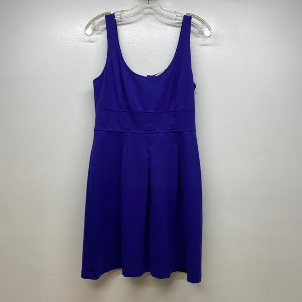 Ann Taylor Loft Size 8-M Women's Blue Solid A Line Dress