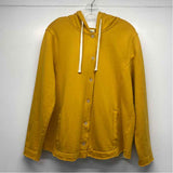 Carbon 2 Cobalt Women's Size L Yellow Solid Button Up Sweatshirt