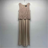 Alex Evenings Size 12-L Women's Champagne Lace Maxi Dress