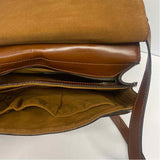 Patricia Nash Brown Leather Solid Crossbody Handbag