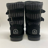 Bearpaw Size 6 Girl's Black Patchwork Pull On Boots