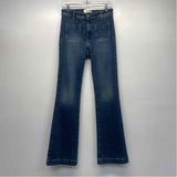 Acquaverde Size 27-0 Women's Blue Washed Flare Hem Jeans
