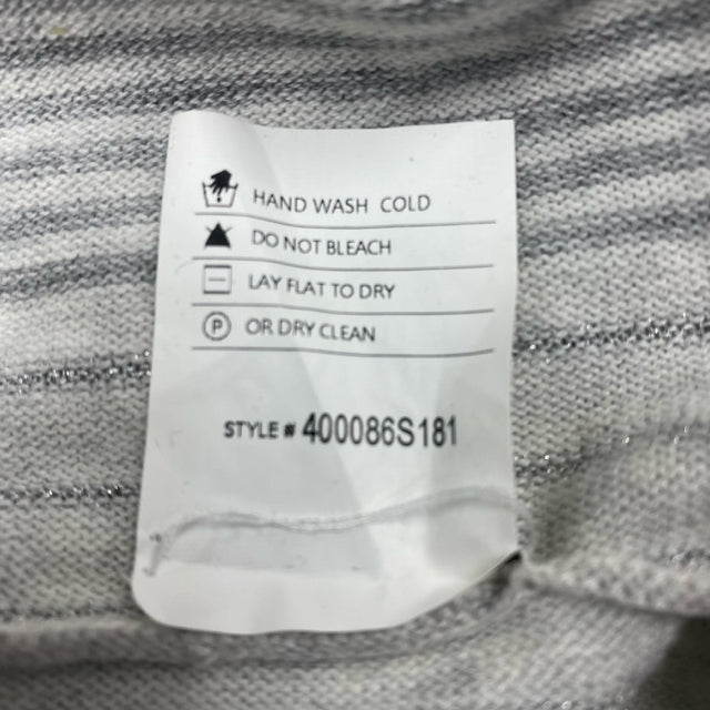 Repeat Silver Edition Size 38-S Women's Light Gray-Multi Stripe Pullover Sweater