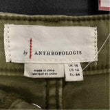 By Anthropologie Size 12 Women's Green Solid Cargo Skirt