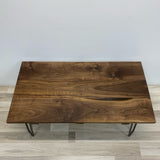 Handmade Brown Walnut Wood Coffee Table